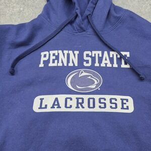 Penn State Nittany Lions Lacrosse Navy Blue Pullover Hoodie Mens Large